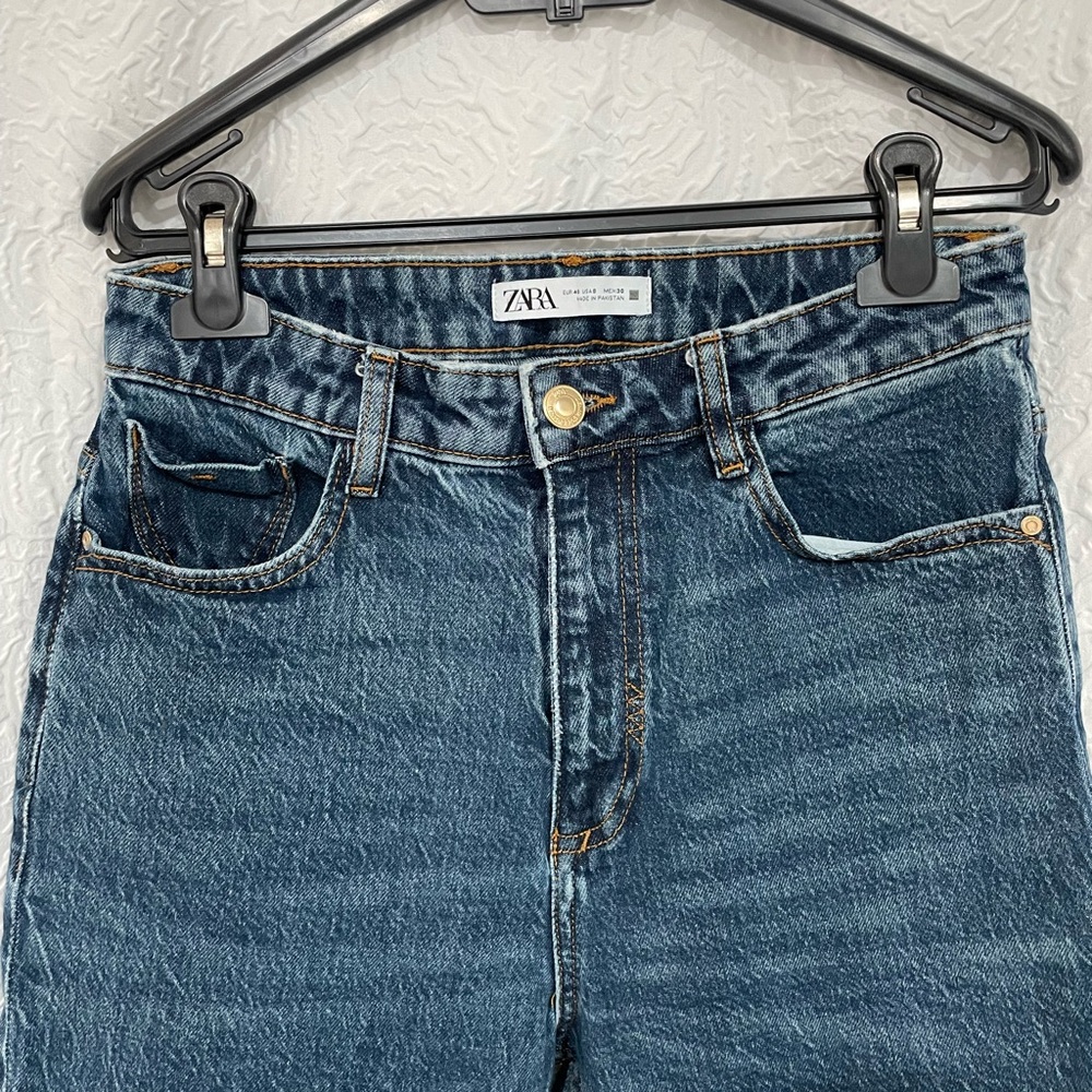 Zara high rise mom jeans